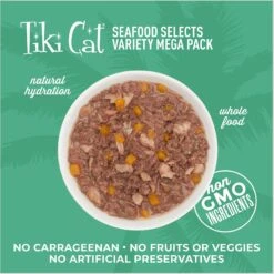 Tiki Cat Seafood Selects Variety Pack Grain-Free Wet Cat Food, 2.8-oz, Case Of 36 -Almo nature Sales 254321 PT4. AC SS1800 V1672952375