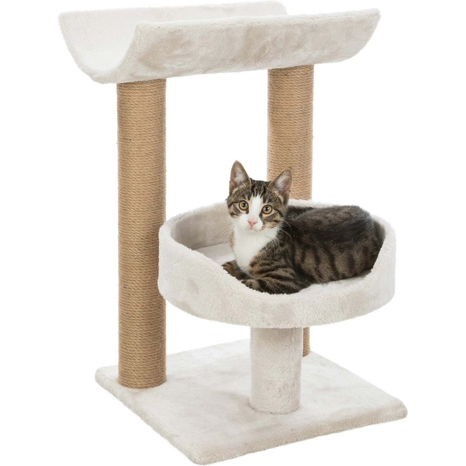 TRIXIE Isaba 24.5-in Plush Carpet Cat Scratching Post, Light Gray 3 TRIXIE Isaba 24.5-in Plush Carpet Cat Scratching Post, Light Gray