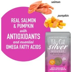 Tiki Cat Luau Velvet Mousse Salmon & Pumpkin In Broth Senior Wet Cat Food, 2.8-oz, Case Of 12 -Almo nature Sales 259094 PT3. AC SS1800 V1700598734