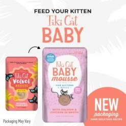 Tiki Cat Luau Velvet Mousse Salmon & Chicken In Broth Wet Kitten Food, 2.4-oz, Case Of 12 -Almo nature Sales 259096 PT1. AC SS1800 V1700599081