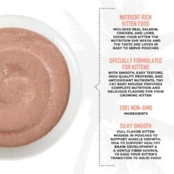 Tiki Cat Luau Velvet Mousse Salmon & Chicken In Broth Wet Kitten Food, 2.4-oz, Case Of 12 -Almo nature Sales 259096 PT4. AC SS1800 V1700598806