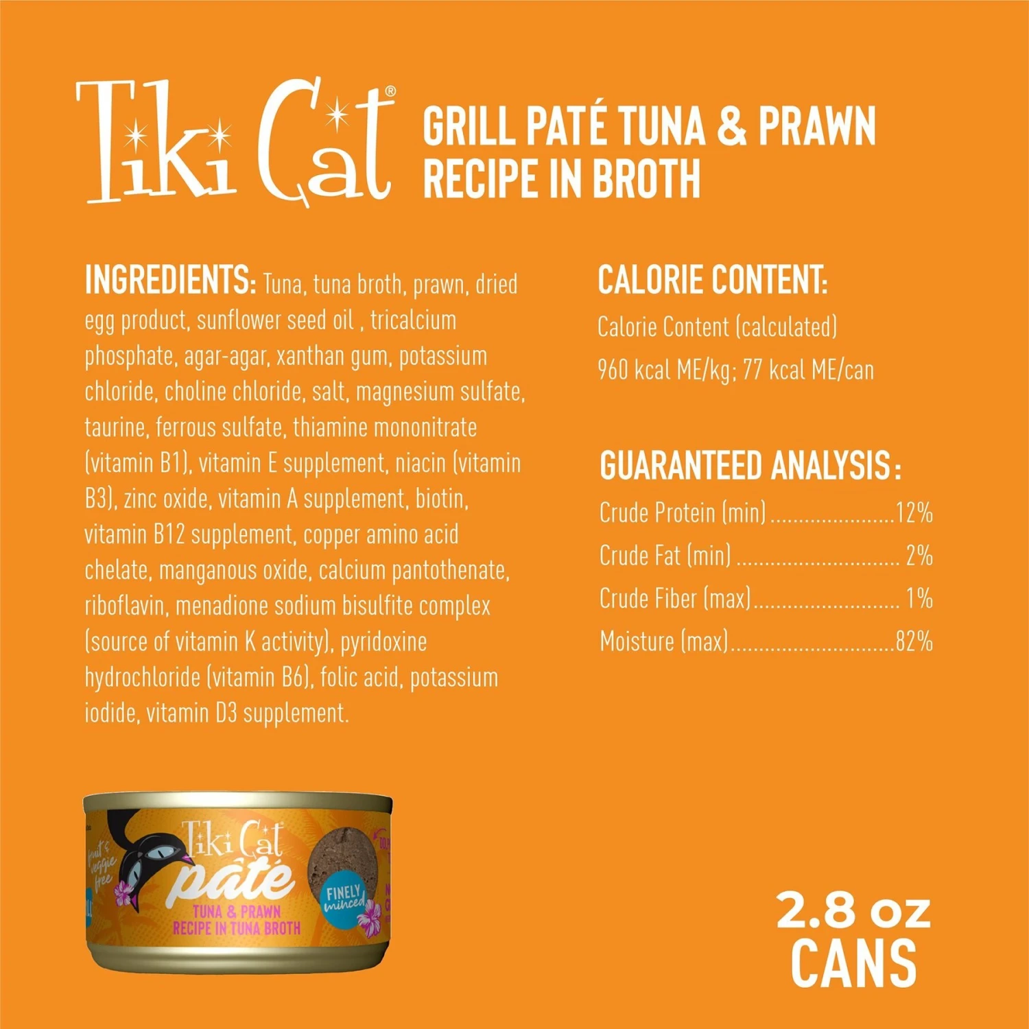 Tiki Cat Grill Tuna With Prawn Recipe Pate Wet Cat Food 6 Tiki Cat Grill Tuna With Prawn Recipe Pate Wet Cat Food - Image 4