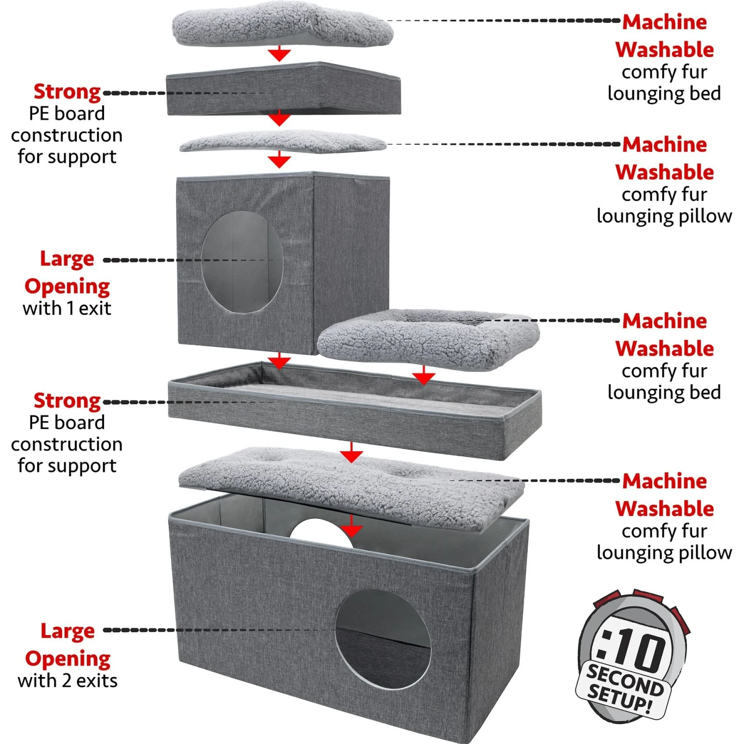 Kitty City Folding Cat Condo 6 Kitty City Folding Cat Condo - Image 4