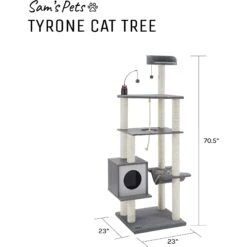 Sam's Pets Tyrone 70.5-in Cat Tree, Gray -Almo nature Sales 261874 PT8. AC SS1800 V1635095843