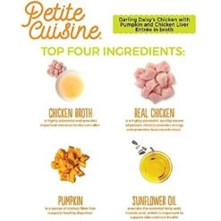 Petite Cuisine Darling Daisy's Chicken With Pumpkin & Chicken Liver Entree In Broth Grain-Free Wet Cat Food -Almo nature Sales 262255 PT2. AC SS1800 V1606371412