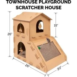Tiger Tough Townhouse Playground Corrugated Cat Scratcher -Almo nature Sales 263114 PT5. AC SS1800 V1612411606