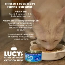 Lucy Pet Products Kettle Creations Chicken & Duck Recipe In Gravy Wet Cat Food, 2.47-oz Can, Case Of 12 -Almo nature Sales 263494 PT5. AC SS1800 V1607439502