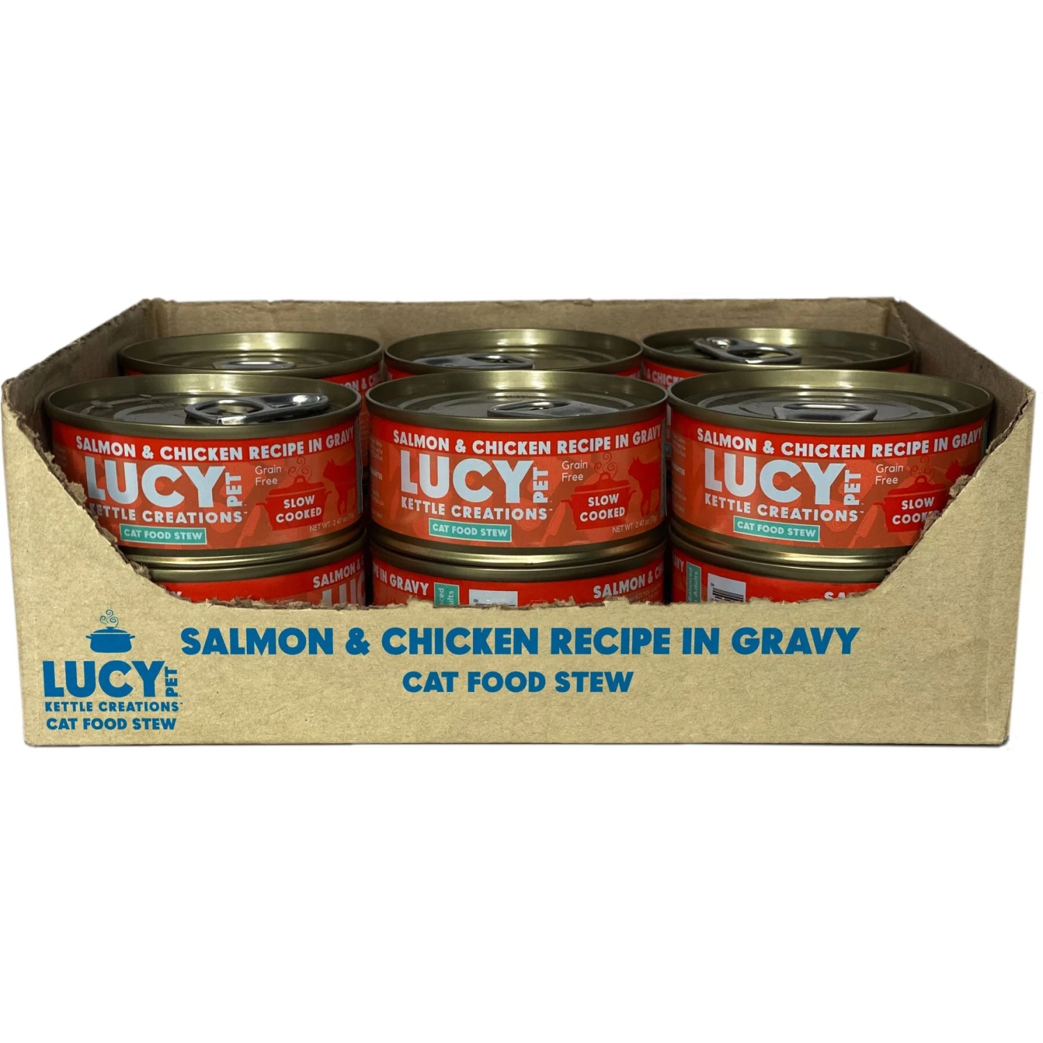 Lucy Pet Products Kettle Creations Salmon & Chicken Recipe In Gravy Wet Cat Food, 2.47-oz Can, Case Of 12 4 Lucy Pet Products Kettle Creations Salmon & Chicken Recipe In Gravy Wet Cat Food, 2.47-oz Can, Case Of 12 - Image 2