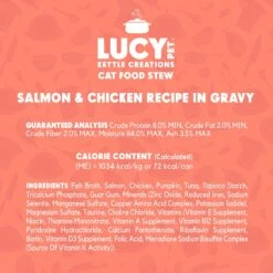 Lucy Pet Products Kettle Creations Salmon & Chicken Recipe In Gravy Wet Cat Food, 2.47-oz Can, Case Of 12 13 Lucy Pet Products Kettle Creations Salmon & Chicken Recipe In Gravy Wet Cat Food, 2.47-oz Can, Case Of 12 -Almo nature Sales 263496 PT4. AC SS1800 V1607438882