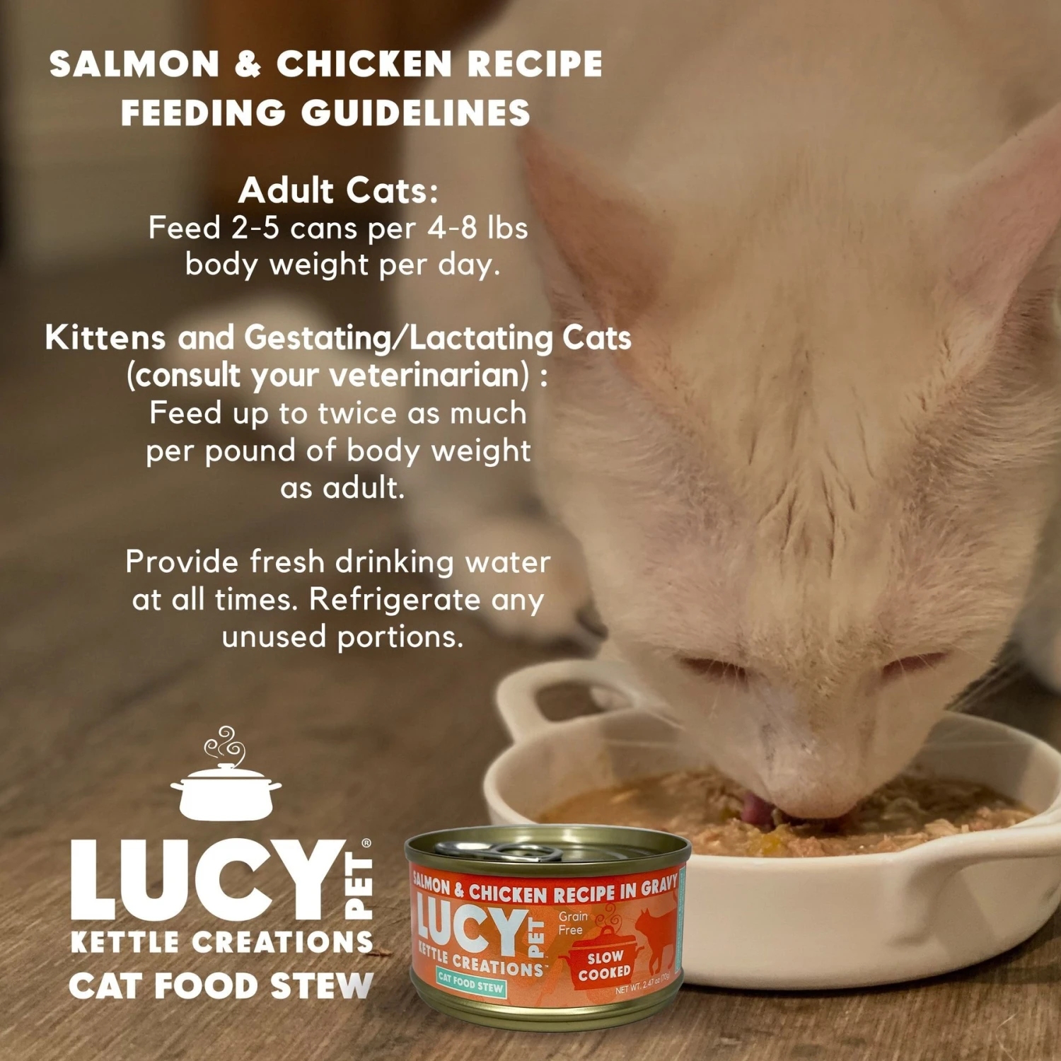 Lucy Pet Products Kettle Creations Salmon & Chicken Recipe In Gravy Wet Cat Food, 2.47-oz Can, Case Of 12 8 Lucy Pet Products Kettle Creations Salmon & Chicken Recipe In Gravy Wet Cat Food, 2.47-oz Can, Case Of 12 - Image 6
