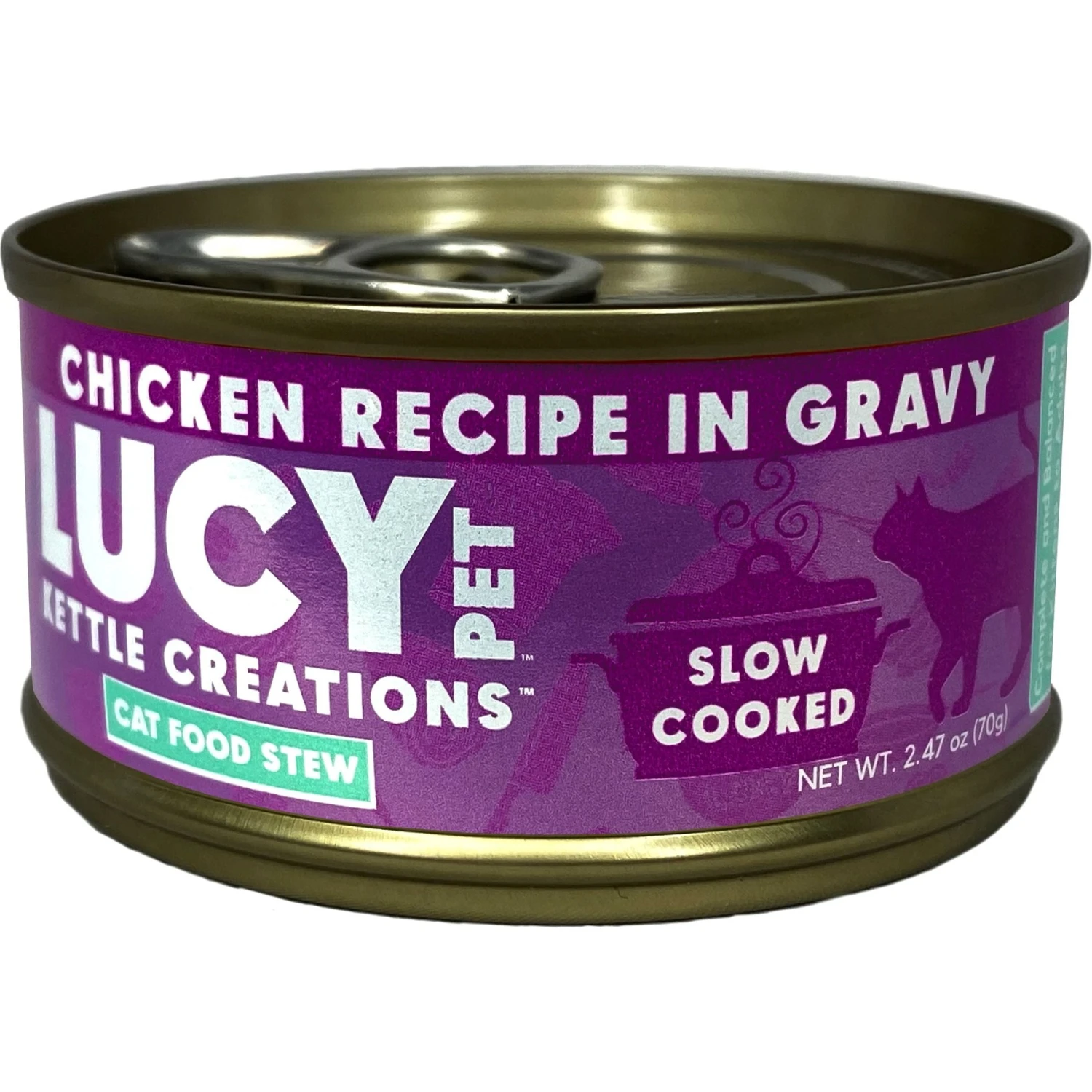 Lucy Pet Products Kettle Creations Chicken Recipe In Gravy Wet Cat Food, 2.47-oz Can, Case Of 12 3 Lucy Pet Products Kettle Creations Chicken Recipe In Gravy Wet Cat Food, 2.47-oz Can, Case Of 12