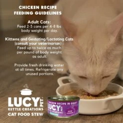 Lucy Pet Products Kettle Creations Chicken Recipe In Gravy Wet Cat Food, 2.47-oz Can, Case Of 12 14 Lucy Pet Products Kettle Creations Chicken Recipe In Gravy Wet Cat Food, 2.47-oz Can, Case Of 12 -Almo nature Sales 263498 PT5. AC SS1800 V1607439503