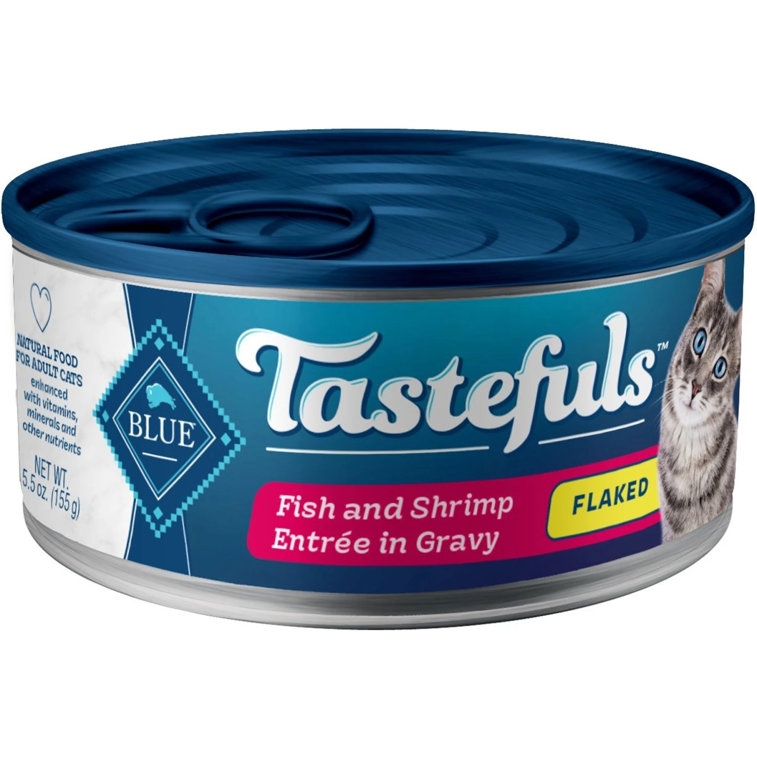Blue Buffalo Tastefuls Fish & Shrimp Entrée In Gravy Flaked Wet Cat Food 3 Blue Buffalo Tastefuls Fish & Shrimp Entrée In Gravy Flaked Wet Cat Food