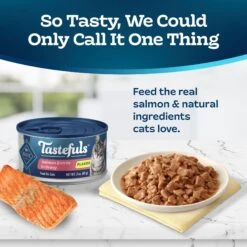 Blue Buffalo Tastefuls Salmon Entrée In Gravy Flaked Wet Cat Food, 3-oz Can, Case Of 24 -Almo nature Sales 264531 PT2. AC SS1800 V1630731401