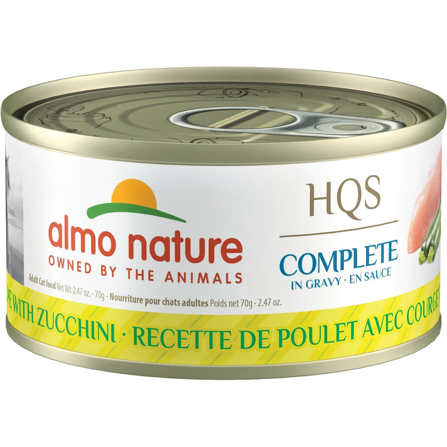 Almo Nature HQS Complete Chicken With Zucchini Wet Cat Food, 2.47-oz Can, Case Of 12 3 Almo Nature HQS Complete Chicken With Zucchini Wet Cat Food, 2.47-oz Can, Case Of 12