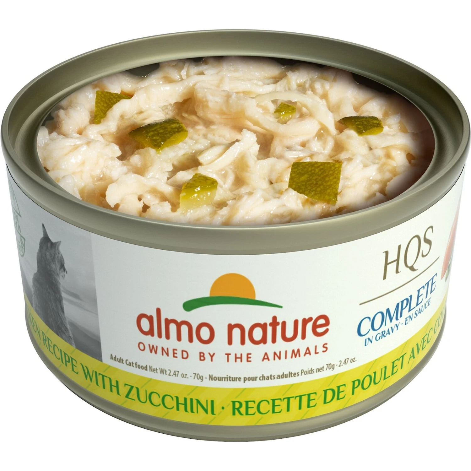 Almo Nature HQS Complete Chicken With Zucchini Wet Cat Food, 2.47-oz Can, Case Of 12 4 Almo Nature HQS Complete Chicken With Zucchini Wet Cat Food, 2.47-oz Can, Case Of 12 - Image 2