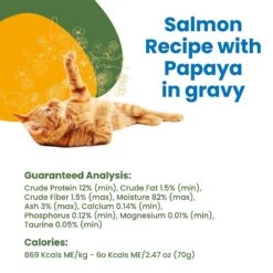 Almo Nature HQS Complete Salmon With Papaya Wet Cat Food, 2.47-oz Can, Case Of 12 -Almo nature Sales 264828 PT5. AC SS1800 V1632848175