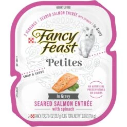 Fancy Feast Petites In Gravy Seared Salmon With Spinach Entree Wet Cat Food