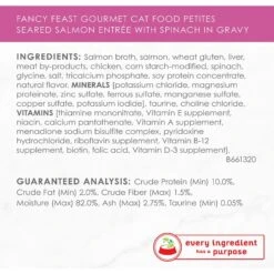 Fancy Feast Petites In Gravy Seared Salmon With Spinach Entree Wet Cat Food -Almo nature Sales 265554 PT4. AC SS1800 V1647903400