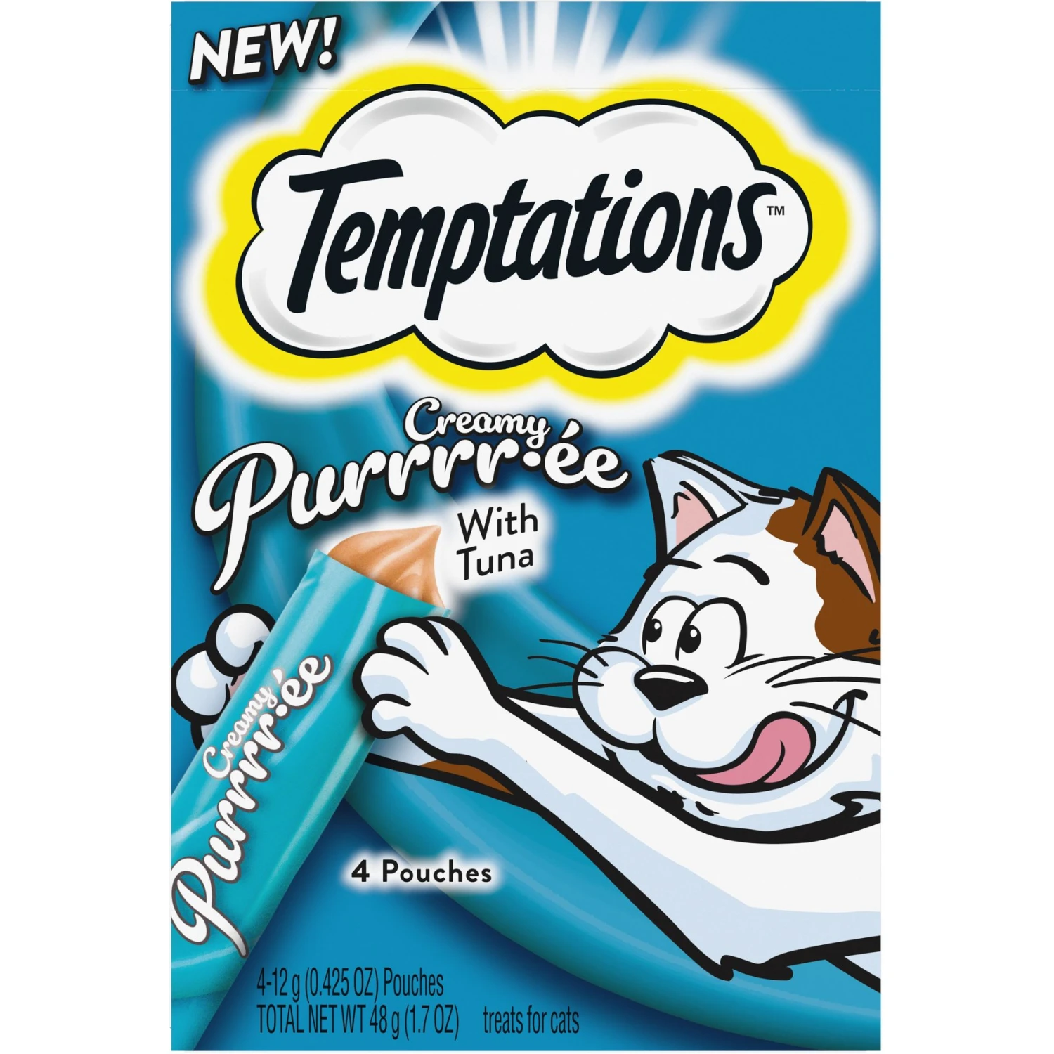 Temptations Creamy Puree With Tuna Lickable Cat Treats, 0.425-oz Pouch 3 Temptations Creamy Puree With Tuna Lickable Cat Treats, 0.425-oz Pouch