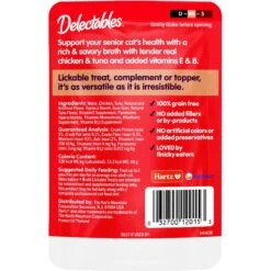 Hartz Delectables Savory Broths Senior 10+ Chicken & Tuna Grain-Free Lickable Cat Treats, 1.4-oz Pouch, Pack Of 12 -Almo nature Sales 276013 PT2. AC SS1800 V1665005040