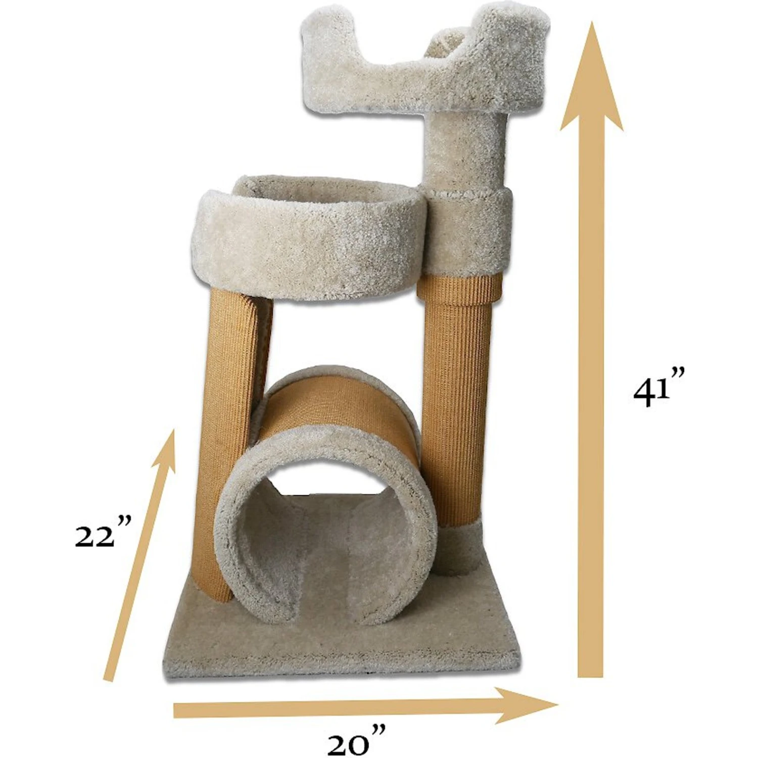Royal Cat Boutique NANI-2 41-in Carpet Cat Tree, Neutral 6 Royal Cat Boutique NANI-2 41-in Carpet Cat Tree, Neutral - Image 4