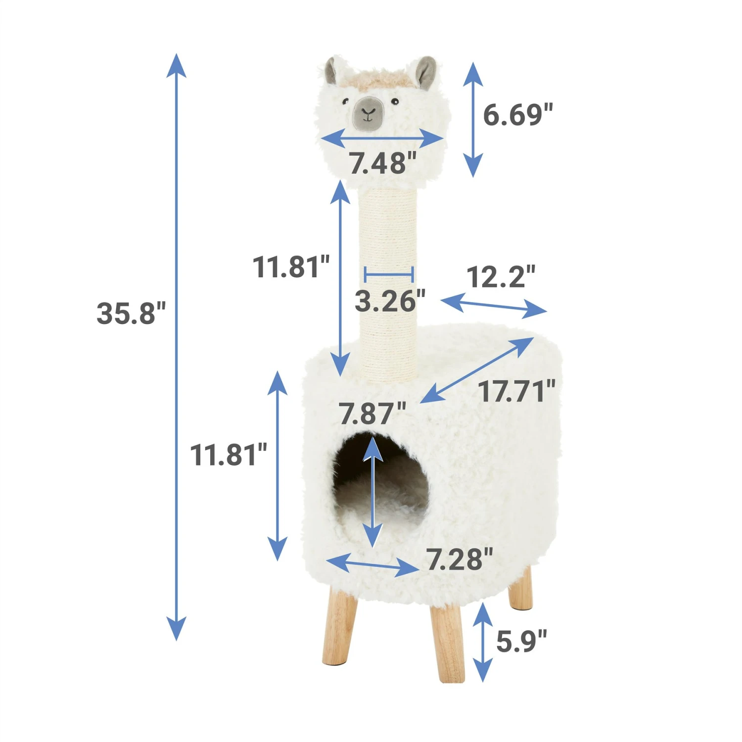 Frisco Animal Series Cat Condo, Llama 4 Frisco Animal Series Cat Condo, Llama - Image 2