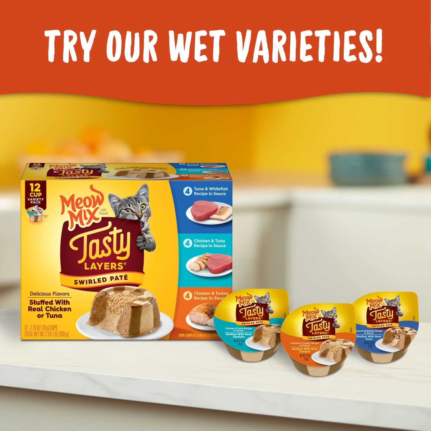 Meow Mix Tasty Layers Chicken & Turkey Recipe Stuffed With Real Chicken Swirled Paté Cat Food, 2.75-oz Can, Case Of 12 9 Meow Mix Tasty Layers Chicken & Turkey Recipe Stuffed With Real Chicken Swirled Paté Cat Food, 2.75-oz Can, Case Of 12 - Image 7