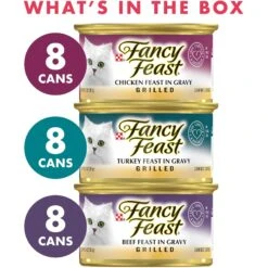 Tiny Tiger Chunks In Gravy Beef & Poultry Recipes Variety Pack Grain-Free Canned Cat Food & Fancy Feast Grilled Poultry & Beef Feast Variety Pack Canned Cat Food -Almo nature Sales 293928 PT2. AC SS1800 V1668543091