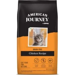 American Journey Kitten Chicken Recipe Grain-Free Dry Cat Food, 5-lb Bag & American Journey Kitten Pate Chicken Recipe Grain-Free Canned Cat Food, 3-oz, Case Of 24 -Almo nature Sales 297738 PT5. AC SS1800 V1694613444