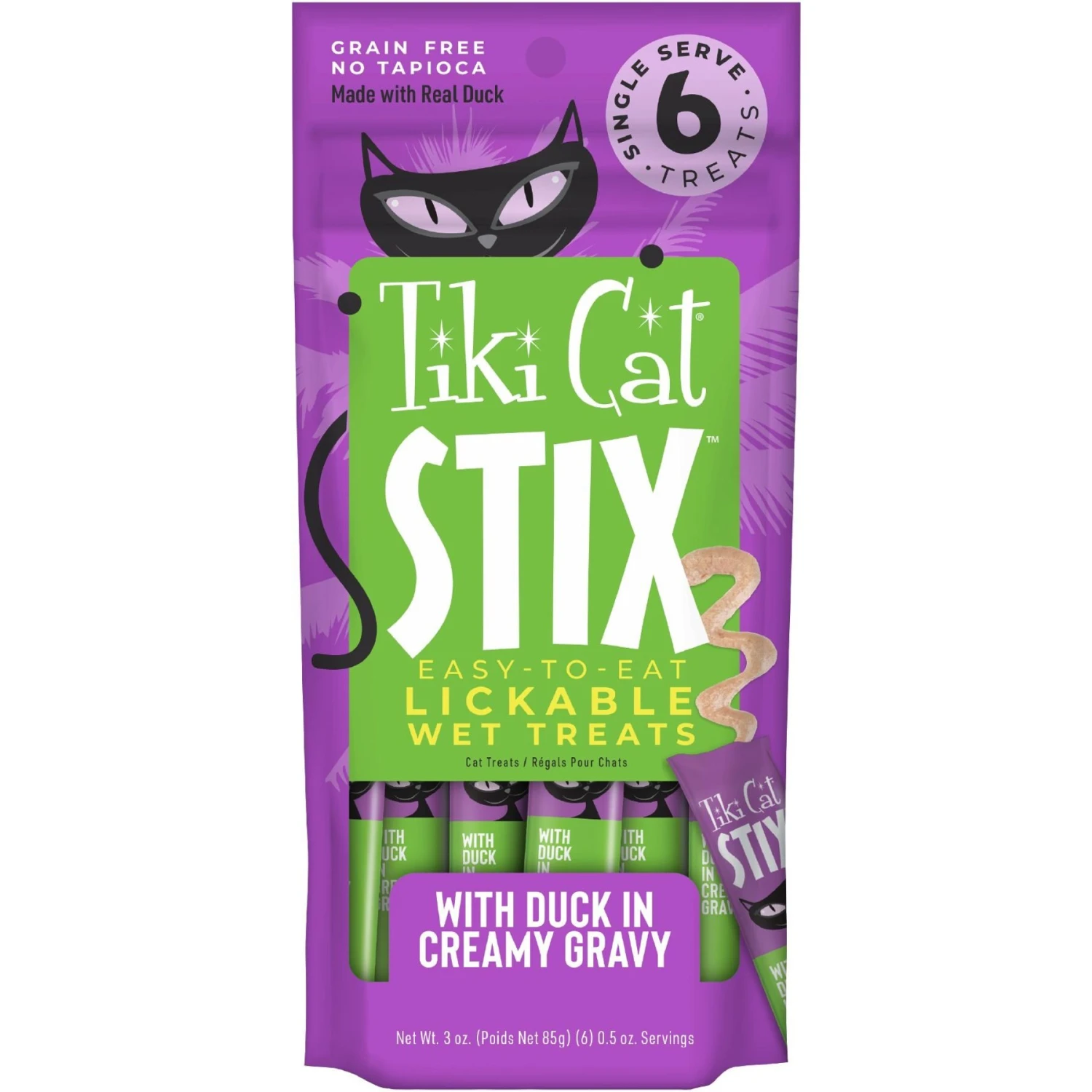Tiki Cat Stix Duck In Creamy Gravy Grain-Free Wet Cat Treat, 3-oz Pouch, Pack Of 6 & Tiki Cat Luau Variety Pack Grain-Free Canned Cat Food 8 Tiki Cat Stix Duck In Creamy Gravy Grain-Free Wet Cat Treat, 3-oz Pouch, Pack Of 6 & Tiki Cat Luau Variety Pack Grain-Free Canned Cat Food - Image 6