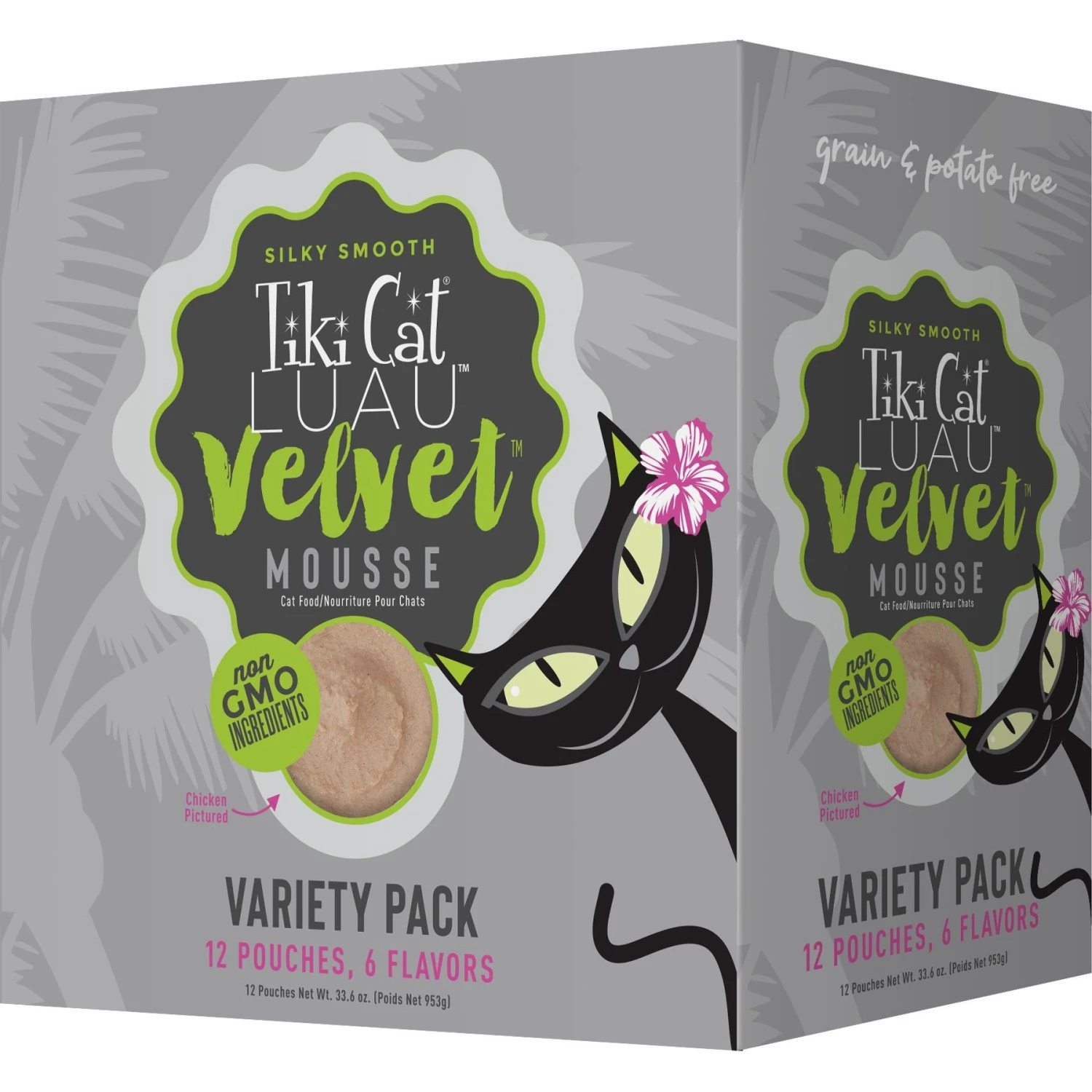Tiki Cat Luau Velvet Mousse Variety Pack Grain-Free Wet Cat Food, 2.8-oz Pouch, Case Of 12 & American Journey Landmark Broths Tuna, Shrimp & Whitefish Recipe Wet Cat Food Complement Pouches, 1.4 Oz Case Of 16 4 Tiki Cat Luau Velvet Mousse Variety Pack Grain-Free Wet Cat Food, 2.8-oz Pouch, Case Of 12 & American Journey Landmark Broths Tuna, Shrimp & Whitefish Recipe Wet Cat Food Complement Pouches, 1.4 Oz Case Of 16 - Image 2