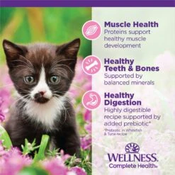 Wellness Complete Health Kitten Chicken Entree Recipe Natural Canned Cat Food & Wellness Complete Health Natural Grain-Free Deboned Chicken & Chicken Meal Dry Kitten Food -Almo nature Sales 298660 PT4. AC SS1800 V1621986187