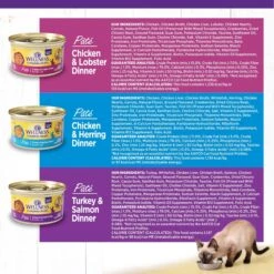 Wellness Seafood Pate Favorites Canned Cat Food, 3-oz, Case Of 24 & Wellness CORE Signature Selects Flaked Skipjack Tuna & Wild Salmon Entree In Broth Grain-Free Canned Cat Food -Almo nature Sales 298732 PT6. AC SS1800 V1621984075