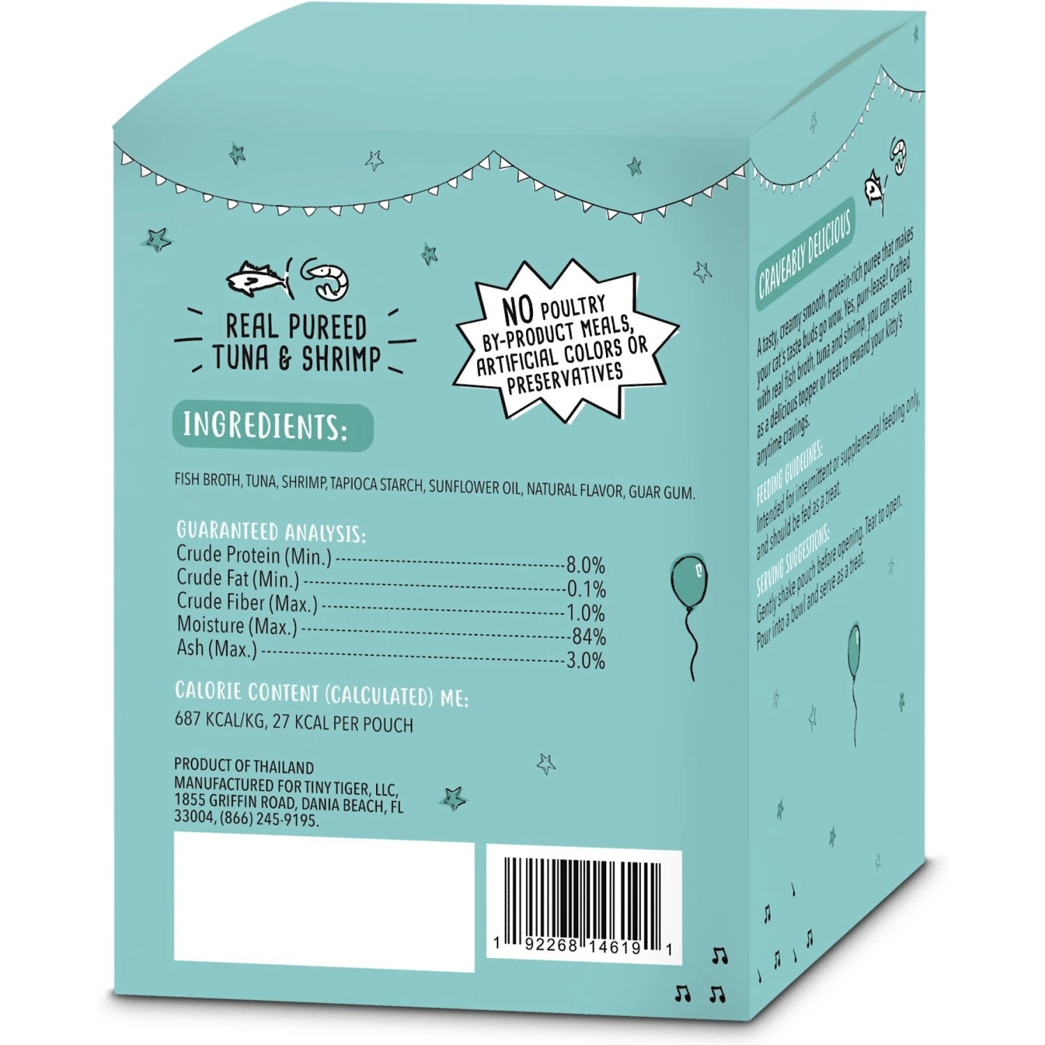 Tiny Tiger Lickables, Tuna & Shrimp Recipe, Bisque Cat Treat & Topper 4 Tiny Tiger Lickables, Tuna & Shrimp Recipe, Bisque Cat Treat & Topper - Image 2