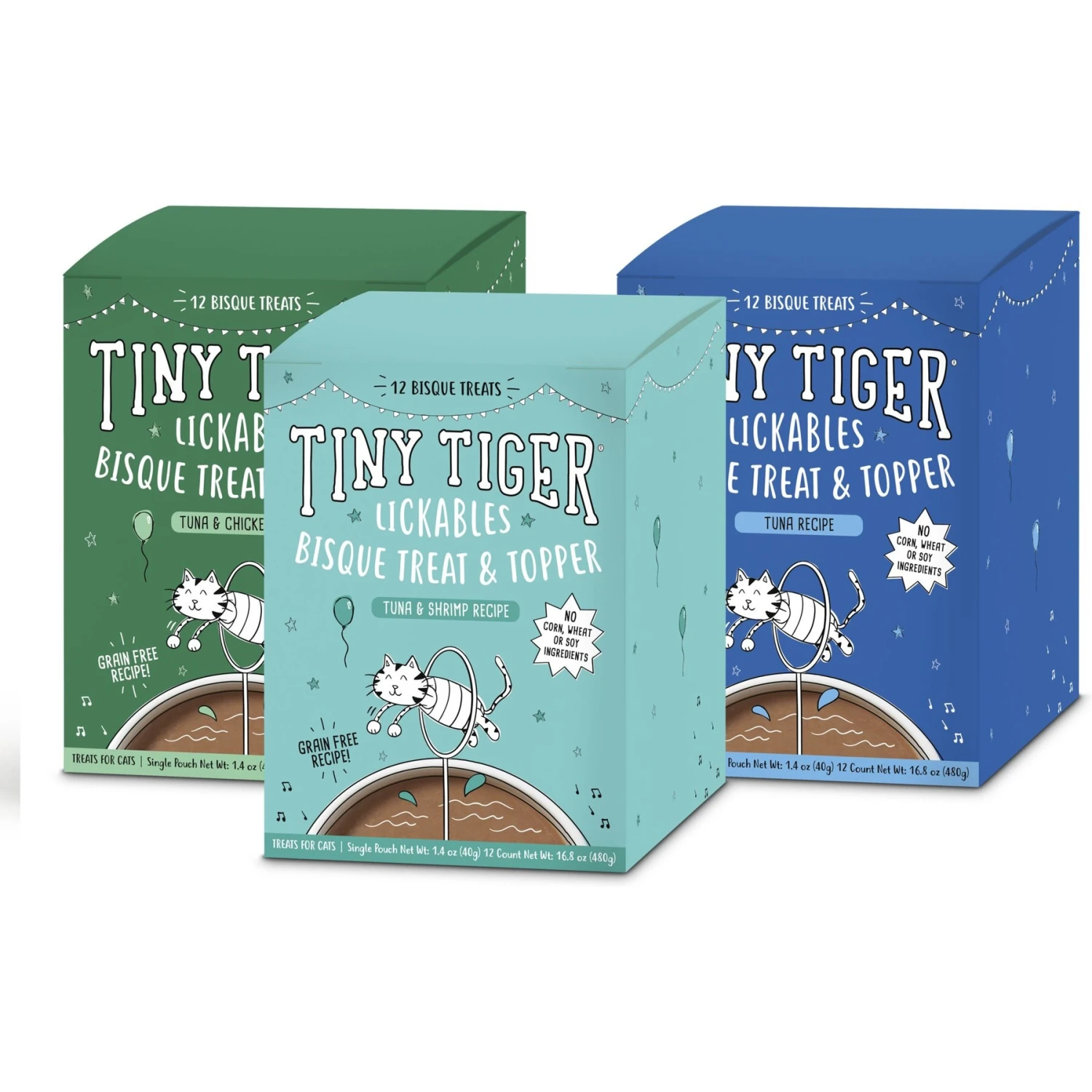 Tiny Tiger Lickables, Tuna & Shrimp Recipe, Bisque Cat Treat & Topper 9 Tiny Tiger Lickables, Tuna & Shrimp Recipe, Bisque Cat Treat & Topper - Image 7