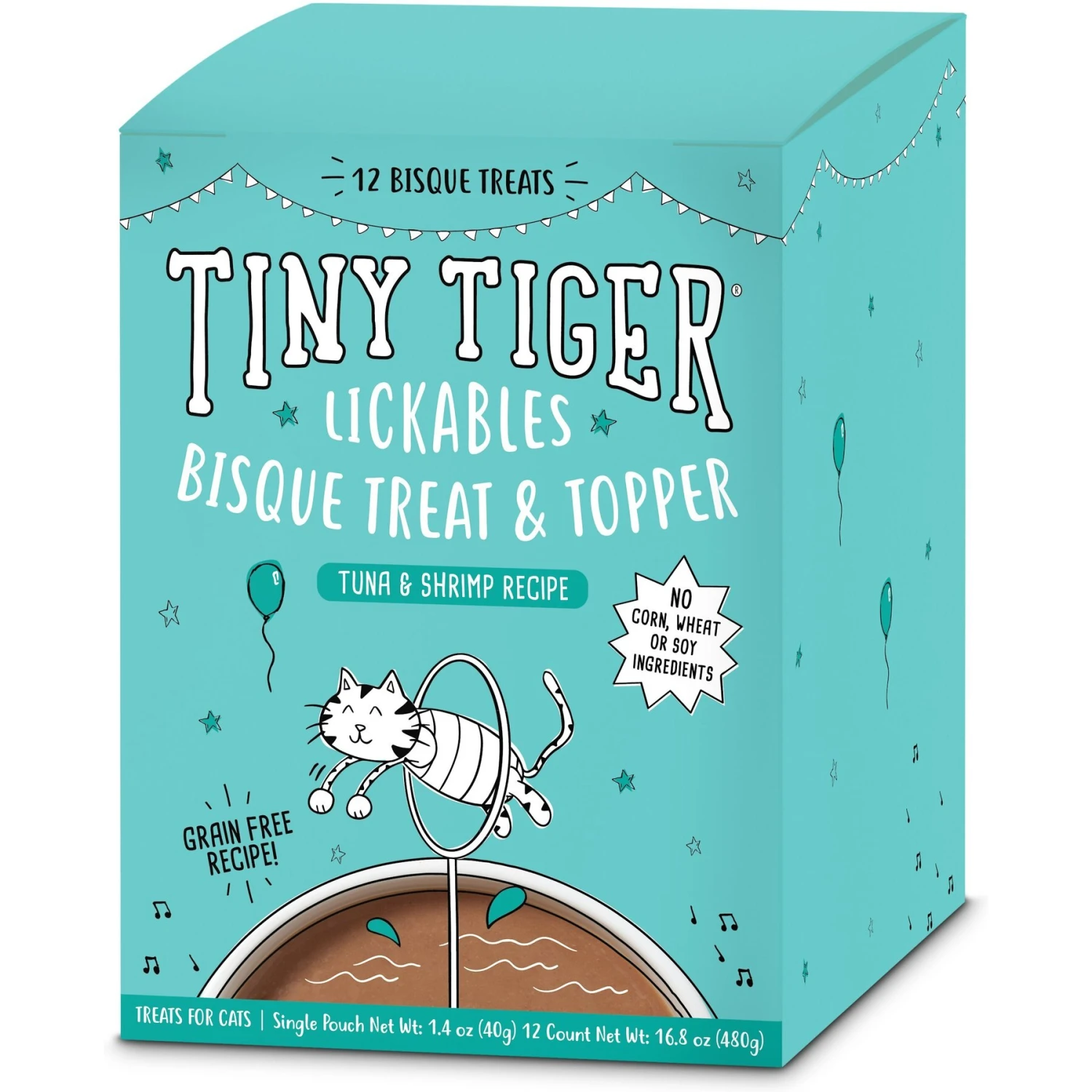Tiny Tiger Lickables, Tuna & Shrimp Recipe, Bisque Cat Treat & Topper 10 Tiny Tiger Lickables, Tuna & Shrimp Recipe, Bisque Cat Treat & Topper - Image 8