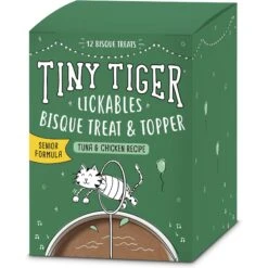 Tiny Tiger Lickables, Senior Formula, Tuna & Chicken Recipe, Bisque Cat Treat & Topper -Almo nature Sales 299260 PT8. AC SS1800 V1634912202