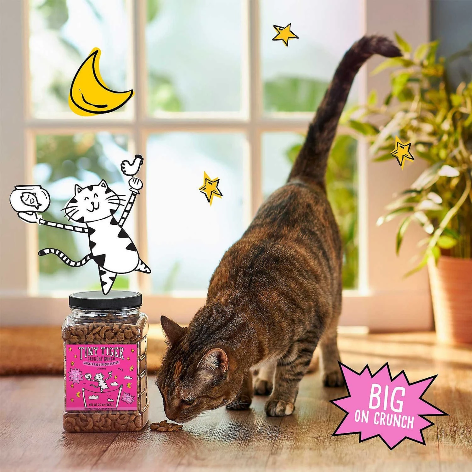 Tiny Tiger Pate Beef & Poultry Recipes Variety Pack Grain-Free Canned Cat Food & Tiny Tiger Crunchy Bunch, Fearless Feathers & Gracious Gills, Chicken & Seafood Flavor Cat Treats 10 Tiny Tiger Pate Beef & Poultry Recipes Variety Pack Grain-Free Canned Cat Food & Tiny Tiger Crunchy Bunch, Fearless Feathers & Gracious Gills, Chicken & Seafood Flavor Cat Treats - Image 8