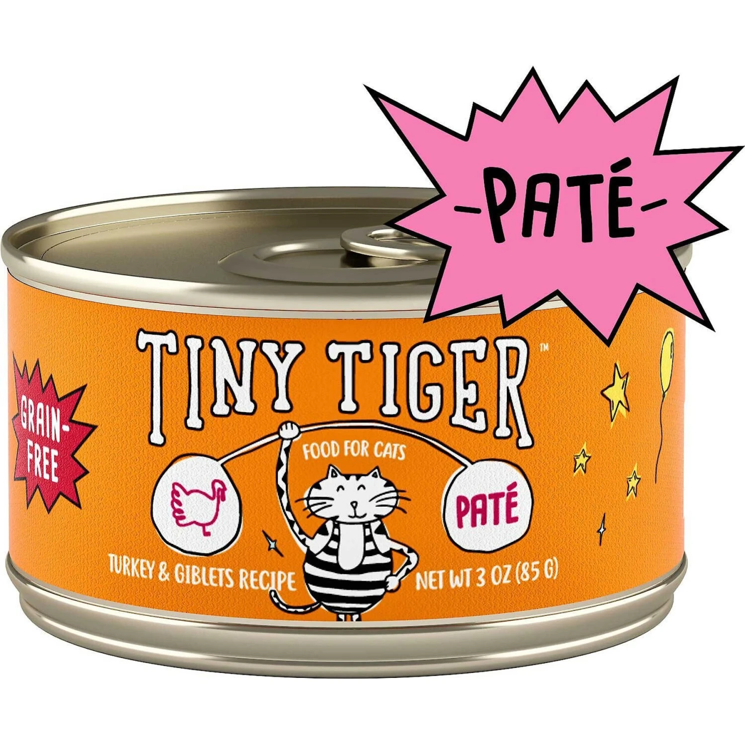 Tiny Tiger Pate Turkey & Giblets Recipe Grain-Free Canned Cat Food & Tiny Tiger Catnip Craze Flavor Filled Cat Treats 4 Tiny Tiger Pate Turkey & Giblets Recipe Grain-Free Canned Cat Food & Tiny Tiger Catnip Craze Flavor Filled Cat Treats - Image 2