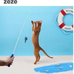 ZEZE Telescopic Fishing Rod Fishing Cat Toy With Catnip -Almo nature Sales 307910 PT3. AC SS1800 V1640879835