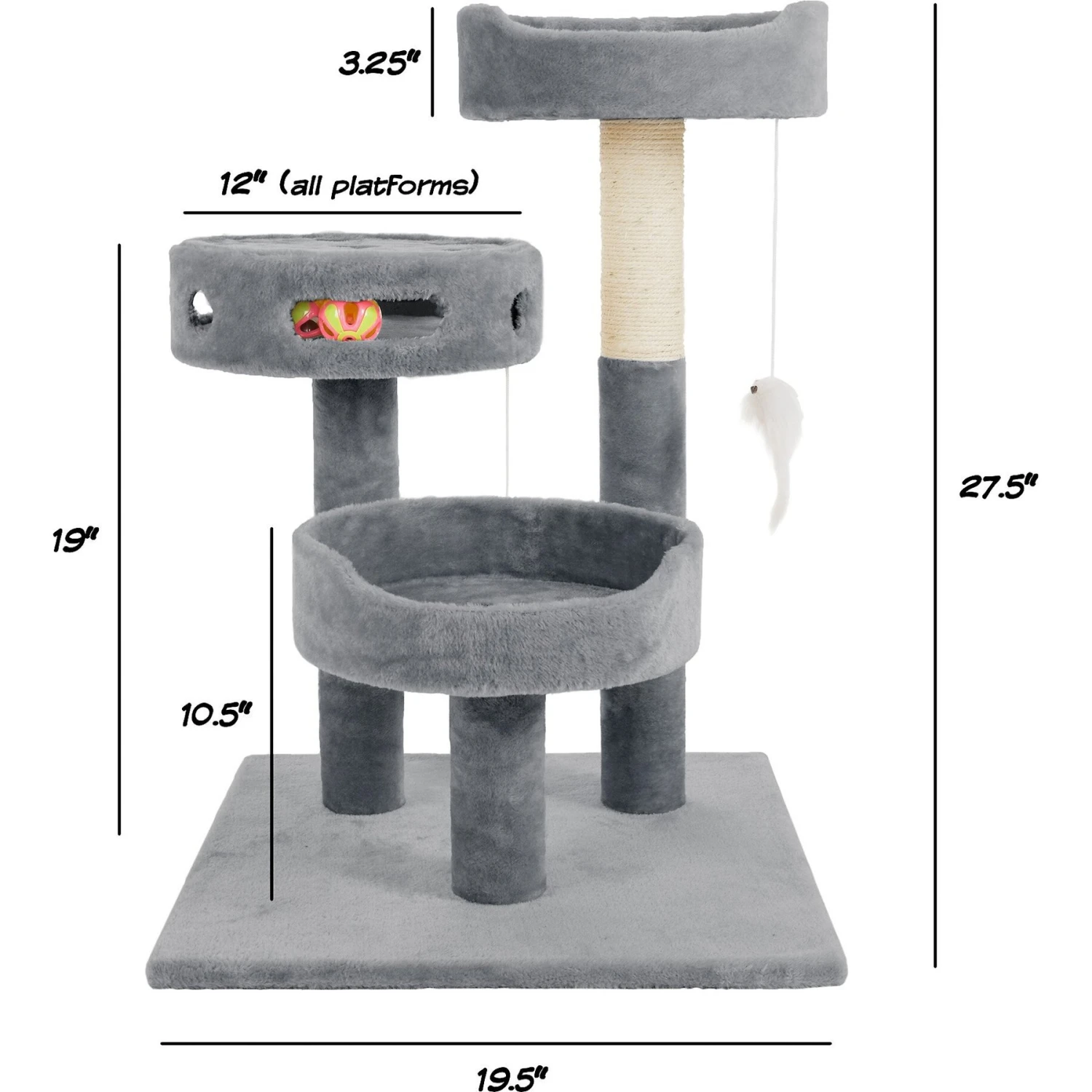 Pet Adobe 2-Tier 27.5-in Cat Tree 4 Pet Adobe 2-Tier 27.5-in Cat Tree - Image 2