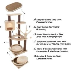Pet Adobe 6-Tier 43.5-in Cat Tree & Condo -Almo nature Sales 314987 PT2. AC SS1800 V1626395194