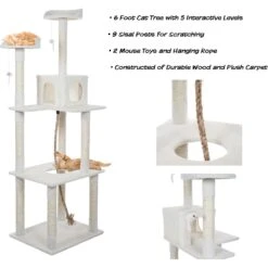Pet Adobe Multi-Level 71.5-in Cat Tree & Condo -Almo nature Sales 315014 PT2. AC SS1800 V1626395539