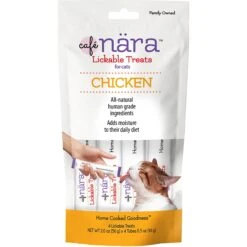 Cafe Nara Chicken Flavored Lickable Cat Treats, 2-oz Bag, 4 Count