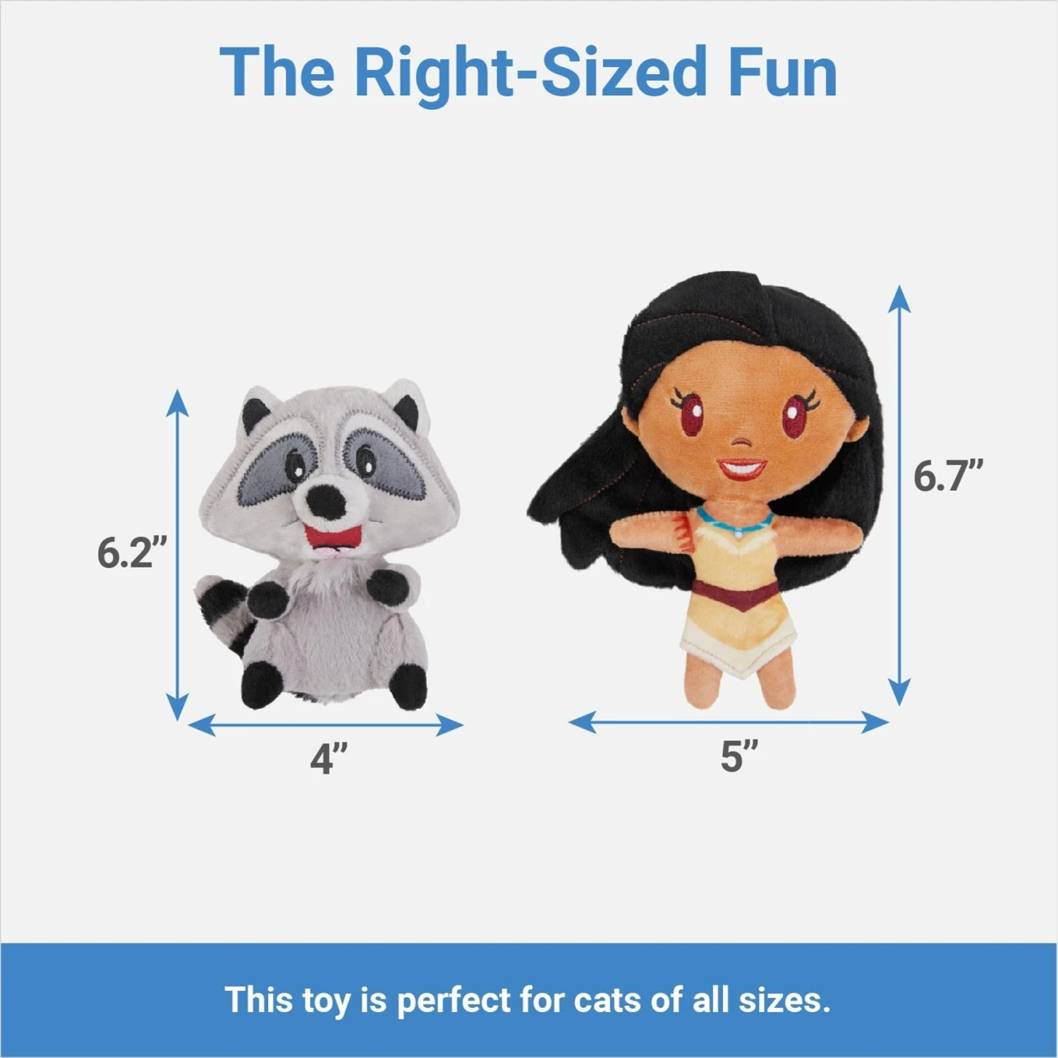 Disney Princess Pocahontas Plush Cat Toy With Catnip, 2 Count 4 Disney Princess Pocahontas Plush Cat Toy With Catnip, 2 Count - Image 2