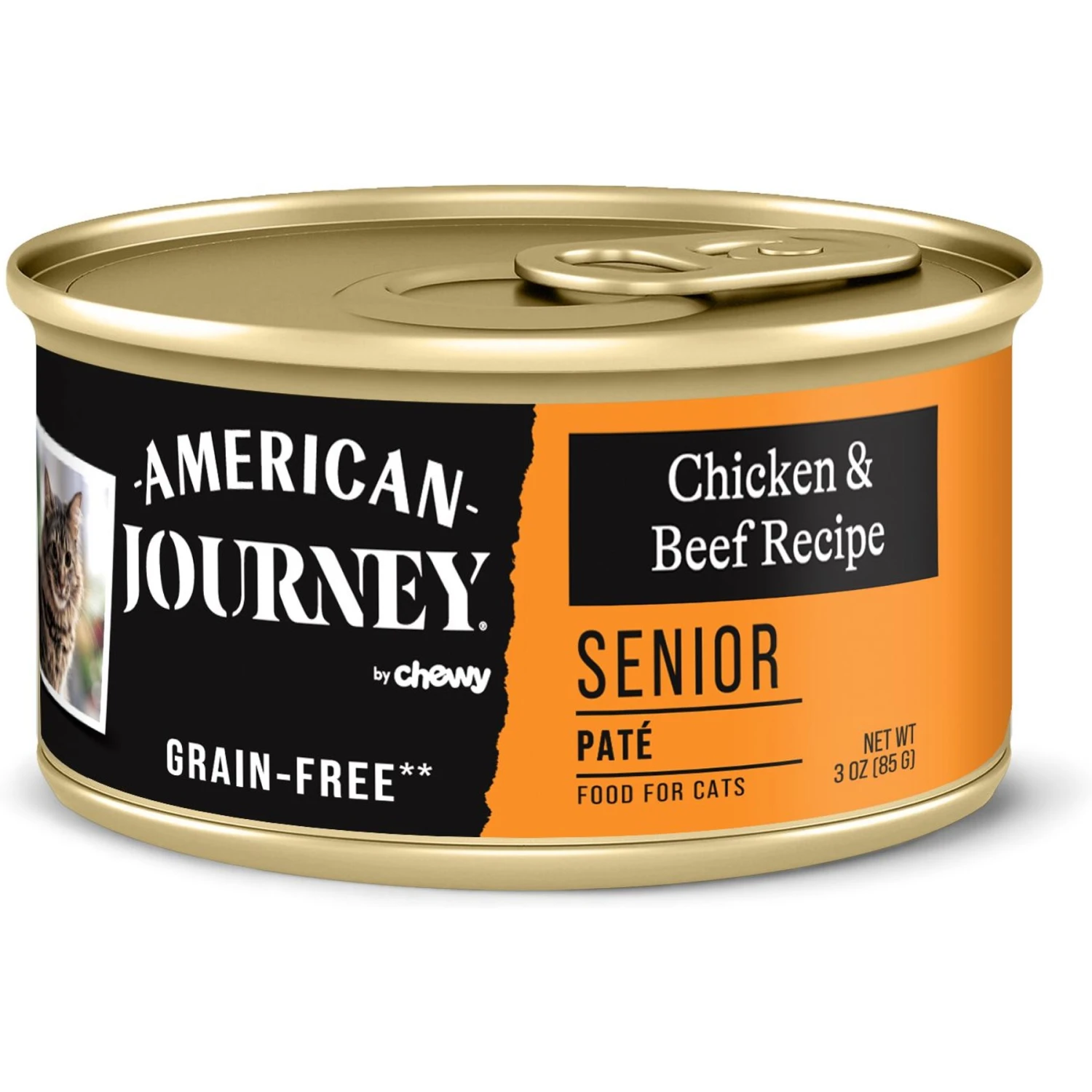 American Journey Senior Pate Chicken & Beef Recipe Canned Cat Food, 3-oz Can, Case Of 24 3 American Journey Senior Pate Chicken & Beef Recipe Canned Cat Food, 3-oz Can, Case Of 24