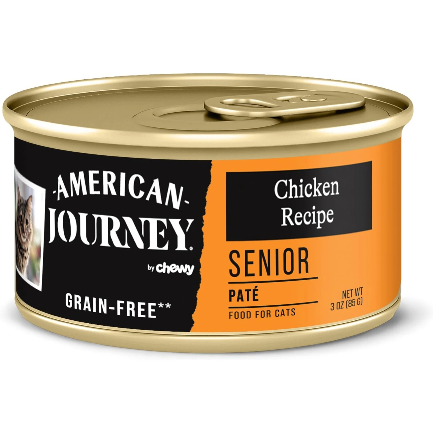 American Journey Senior Pate Chicken Recipe Canned Cat Food, 3-oz Can, Case Of 24 3 American Journey Senior Pate Chicken Recipe Canned Cat Food, 3-oz Can, Case Of 24