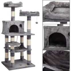 Coziwow By Jaxpety 58-in Cat Tree & Condo With Hammock, Grey 15 Coziwow By Jaxpety 58-in Cat Tree & Condo With Hammock, Grey -Almo nature Sales 330952 PT4. AC SS1800 V1663604975