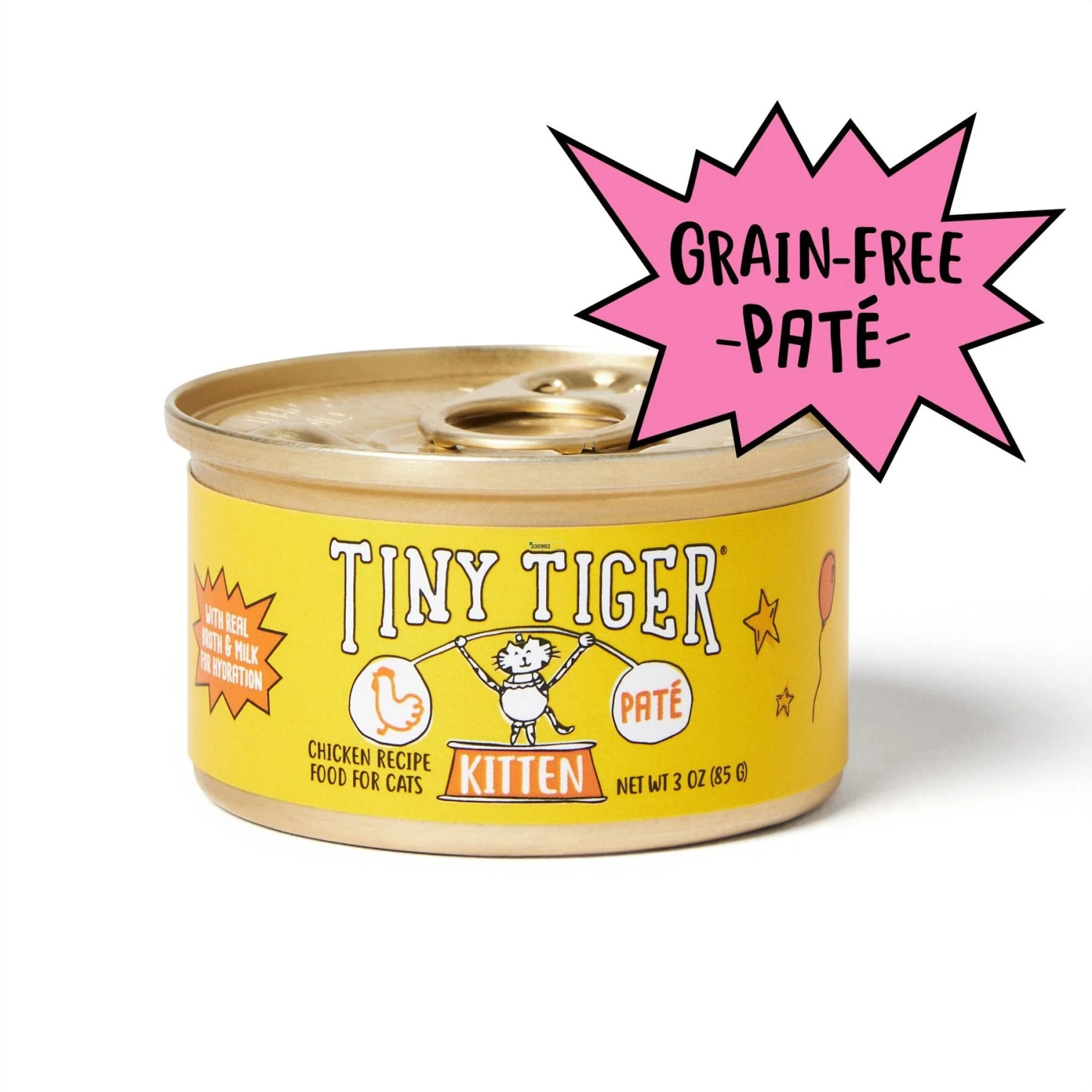 Tiny Tiger, Kitten Classic, Chicken Pate Recipe, Canned Cat Food 3 Tiny Tiger, Kitten Classic, Chicken Pate Recipe, Canned Cat Food